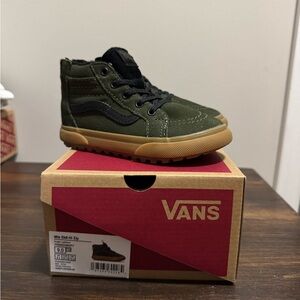 Vans Kids High-Top Sneakers - Olive and Black